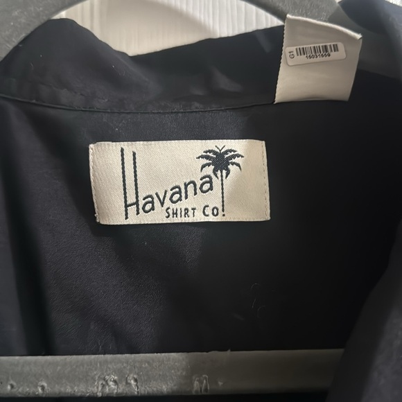 The Havana Co. Men's Guayabera Shirt Black Medium - Picture 4 of 8